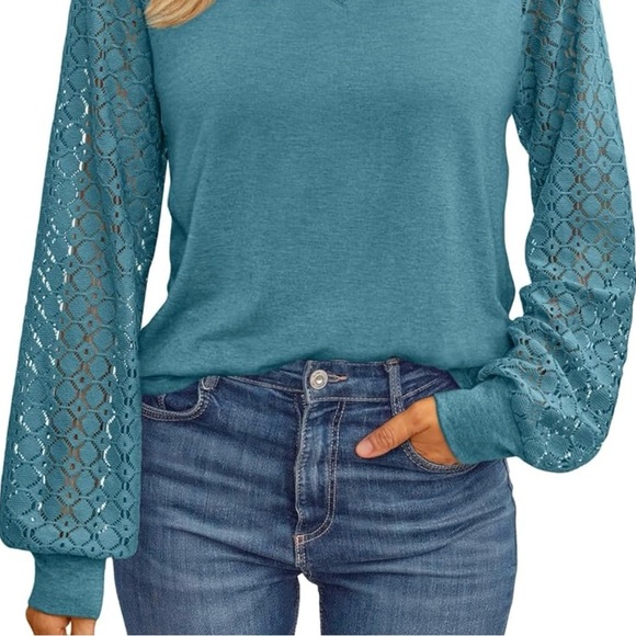 🆕 Women’s V-neck Lace Dressy Top Blouse | #M2 - Picture 3 of 15